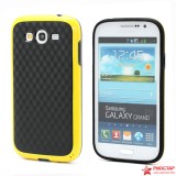Полимерный TPU Чехол 3D Куб Для Samsung Galaxy Grand GT-I9080(черный-желтый)